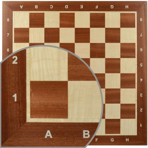 Echiquier Chiffré/ lettré en acajou 50 cm