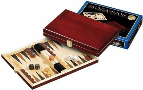 backgammon en bois de voyage