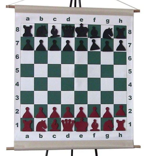 Échiquier mural roulable - pièces aimantées