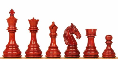 Pièces d'échecs Colombian Knight en bois de Padouk
