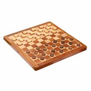 Coffret  pliant de Jeu de Dames magnétique en acacia