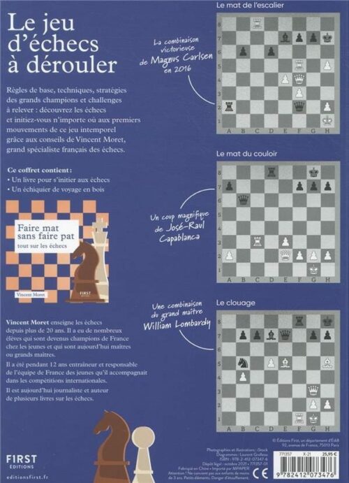 Coffret d'échecs à Dérouler