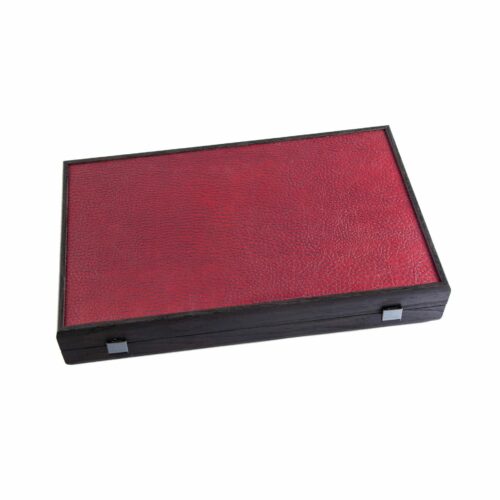 Backgammon en cuir impérial rouge