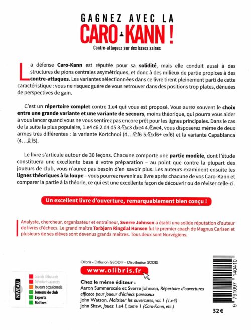 Johnsen, Hansen - Gagnez avec la Caro-Kann!