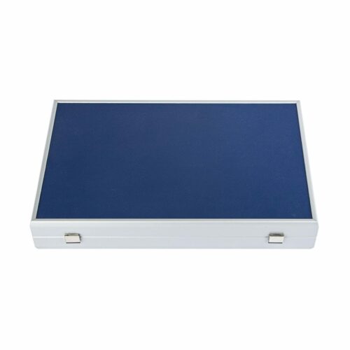 Backgammon en bois et  cuir "navy blue"