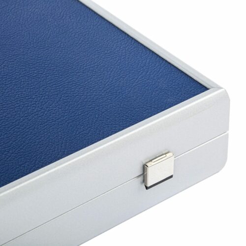 Backgammon en bois et  cuir "navy blue"