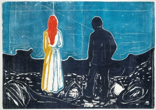 Puzzle 1000 pièces : Munch - Deux personnes  les solitaires