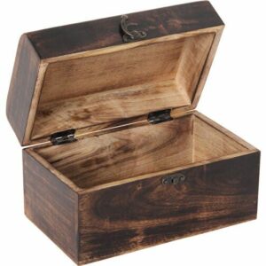 Boite de rangement en bois pour pièces d&#039;échecs 23 cm