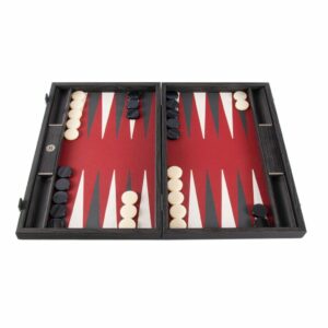 Backgammon Rouge Bourgogne Cuir intérieur