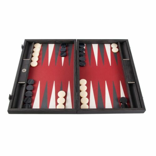 Backgammon Rouge Bourgogne Cuir intérieur