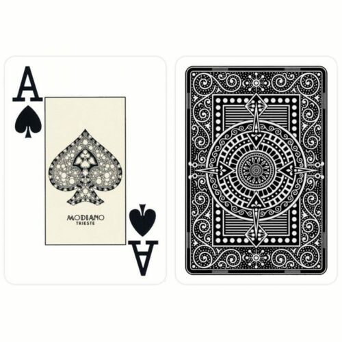 CARTES À JOUER POKER TEXAS PLASTIC MODIANO NOIR