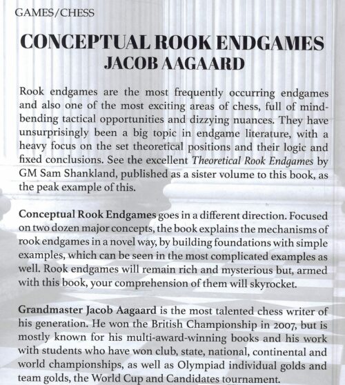 Aagaard - Conceptual Rook endgames (Hardcover)