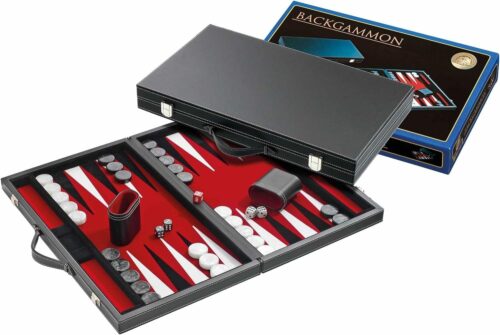 Backgammon simili-cuir taille médium
