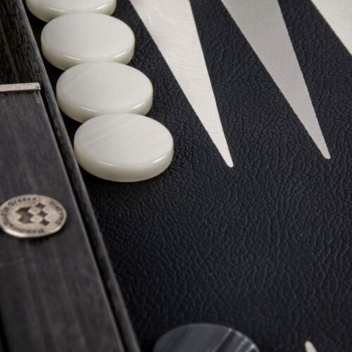 Backgammon en bois noir classique