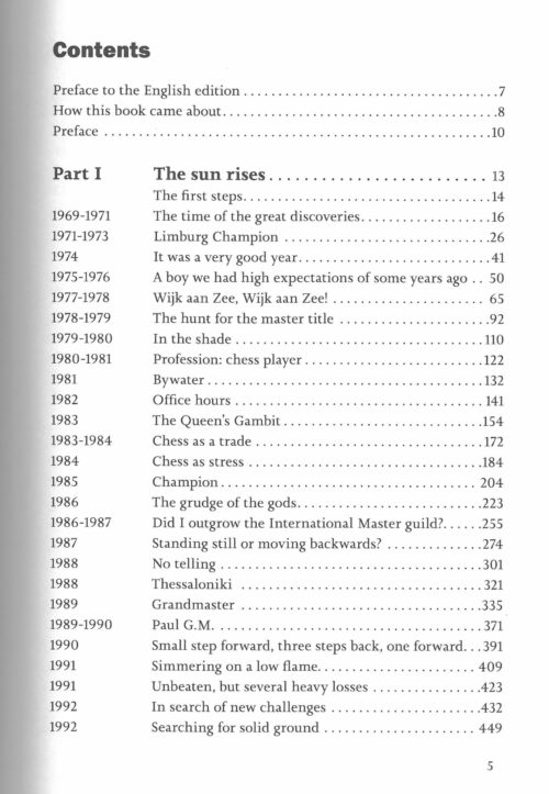 Van der Sterren - In black and white (The chess autobiography of a world championship candidate) Hardcover