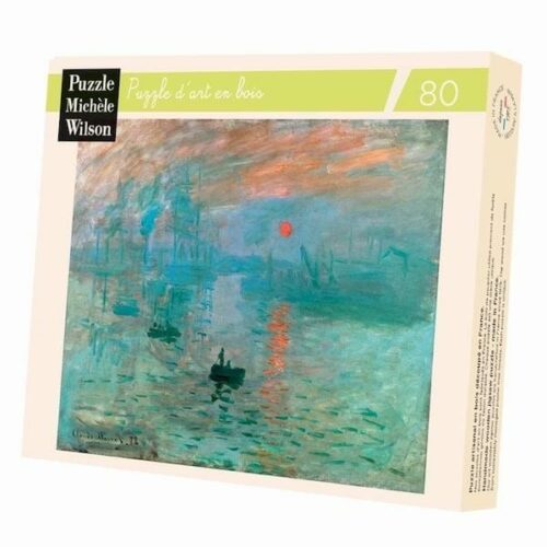 Puzzle d'art en bois 80 pièces : Impression, Soleil Levant - Monet