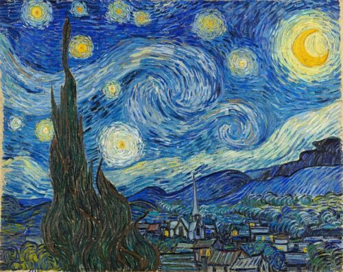Puzzle 500 pièces : La nuit étoilée - Van Gogh