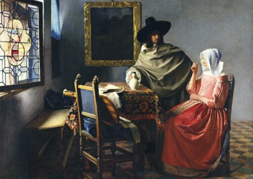 Puzzle 1000 pièces: Le Verre de Vin - Vermeer