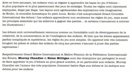 CHANDLER - Les Echecs, un Jeu d&#039;Enfant!