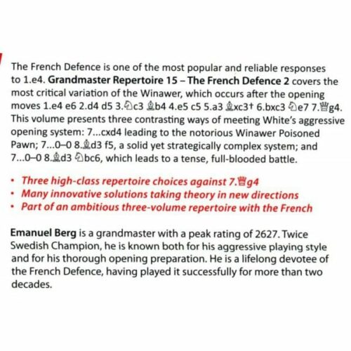 BERG - GM repertoire, the French Defence vol. 2